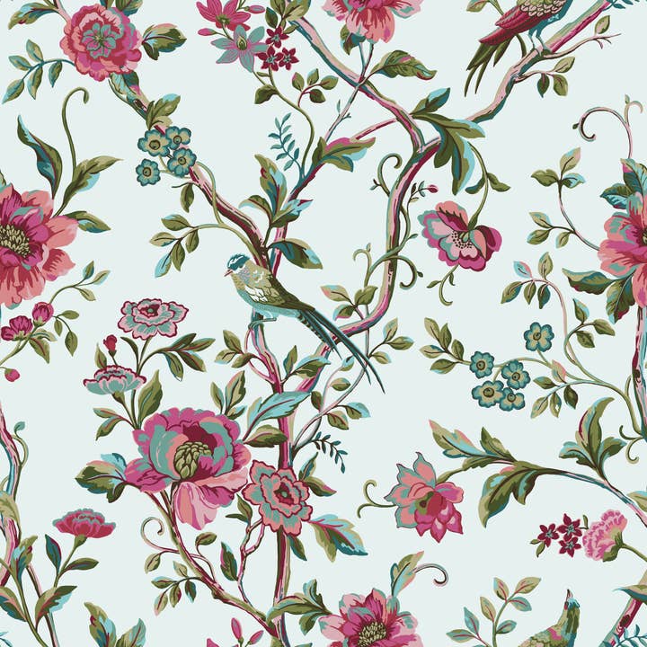Vintage Chinoiserie Floral Exotic Duvet Cover Set Jade for wholesale on Faire