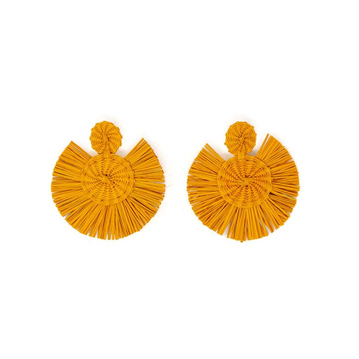 Modafleur - Wholesale Dangle Earrings - THE RAFFIA FAN2