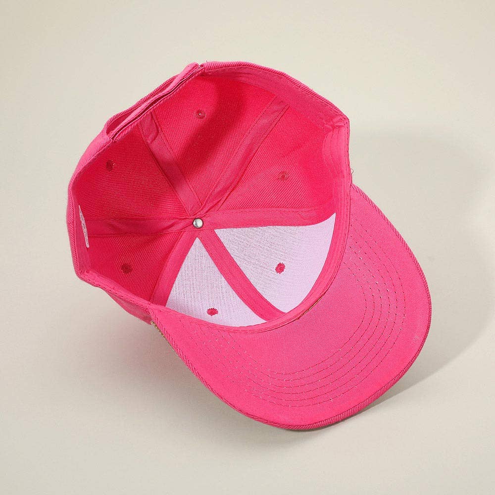 Sensibling Corp. - Wholesale Baseball Cap - Women's - Chain Detail Bling Studded Brim Baseball Cap3