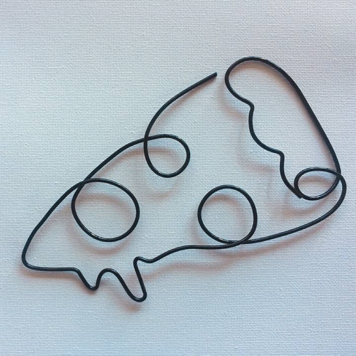 Wire PIZZA SLICE Wall Hanging | Wire Wall Art | Wall Decor | Wire Decor | Kitchen Wall Art | Kitchen Wire Art | Wire Words for wholesale by Wonder Wire Design