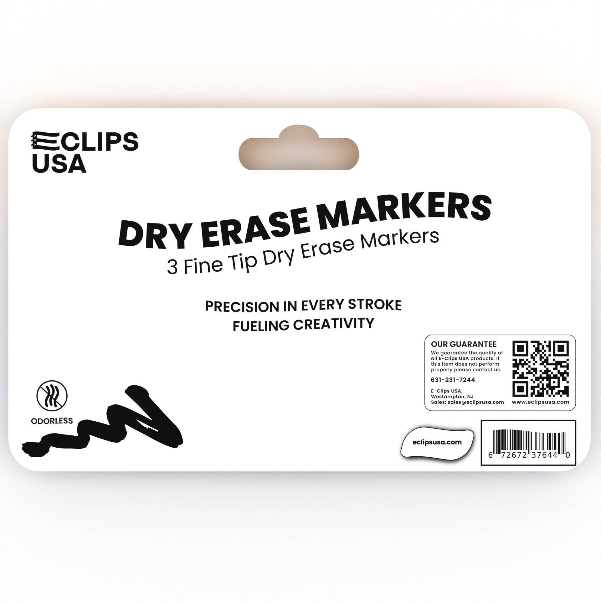 Eclips USA – wholesale Marker – Dry Erase Markers Black Fine Tip – 3 Pack – 36 Sets3
