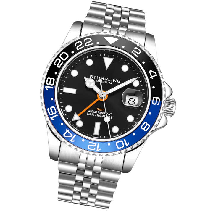 Stuhrling - Wholesale Wrist Watch - Men's - Meridian GMT Quartz 42mm Diver1
