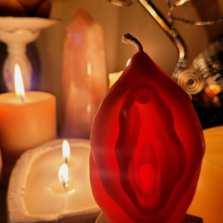 Radiant Angel Candle Co - Wholesale Novelty Candle - Vulva Candle, The Sacred Path, Yoni, Beeswax