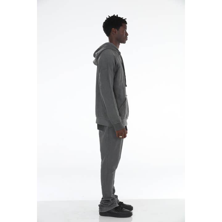 Stylo – Fato de treino – Homem por atacado – Fato de Treino em Veludo Canelado Antracite com Bainha Larga e Justa6