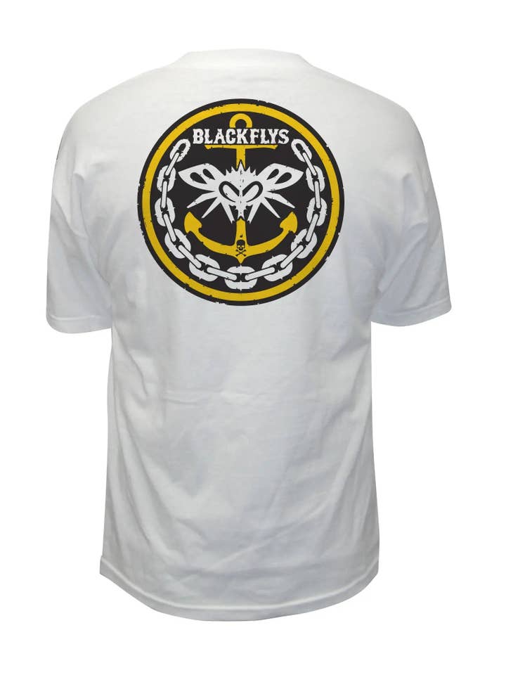 Black Flys Eyewear – T-shirt estampada - Homem por atacado – Capitão Fly Tee2