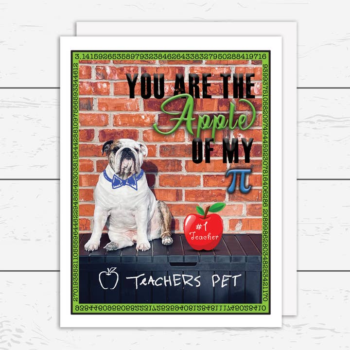 Teacher's Pet Card for wholesale by Snorty Morty Designs