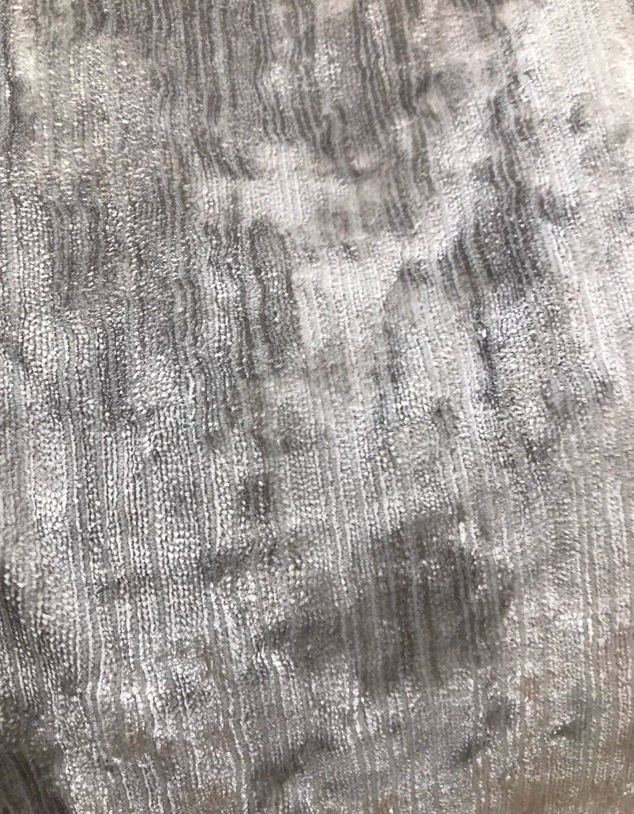 Fancy Styles Fabric - Wholesale Fabric - SWATCH- Designer Italian Crushed Velvet Chenille Upholstery Fabric - Silver Gray8