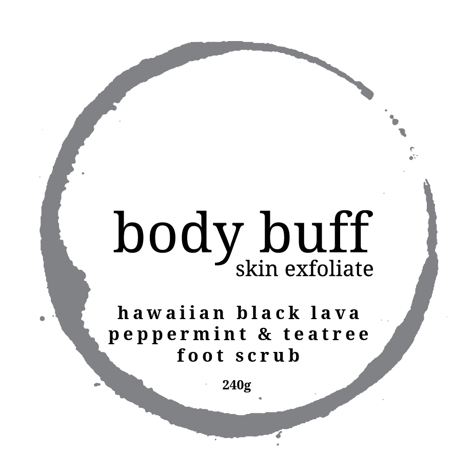 Essentially Oil'd Australia - Wholesale Foot scrub/polish - Hawaiian Black Lava Peppermint & Teatree Foot Scrub1