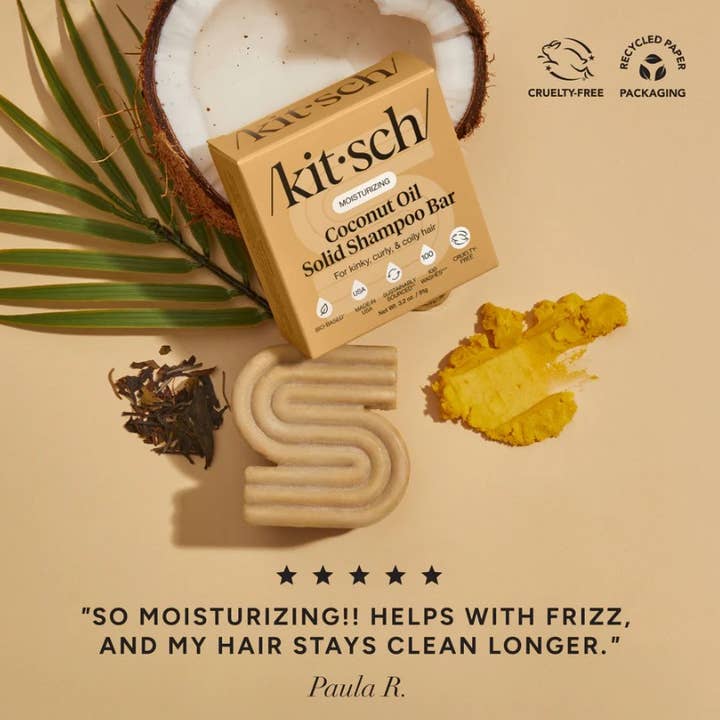 KITSCH – wholesale Shampoo puck/solid shampoo – Coconut Oil Shampoo Bar for Dry Damaged Hair1