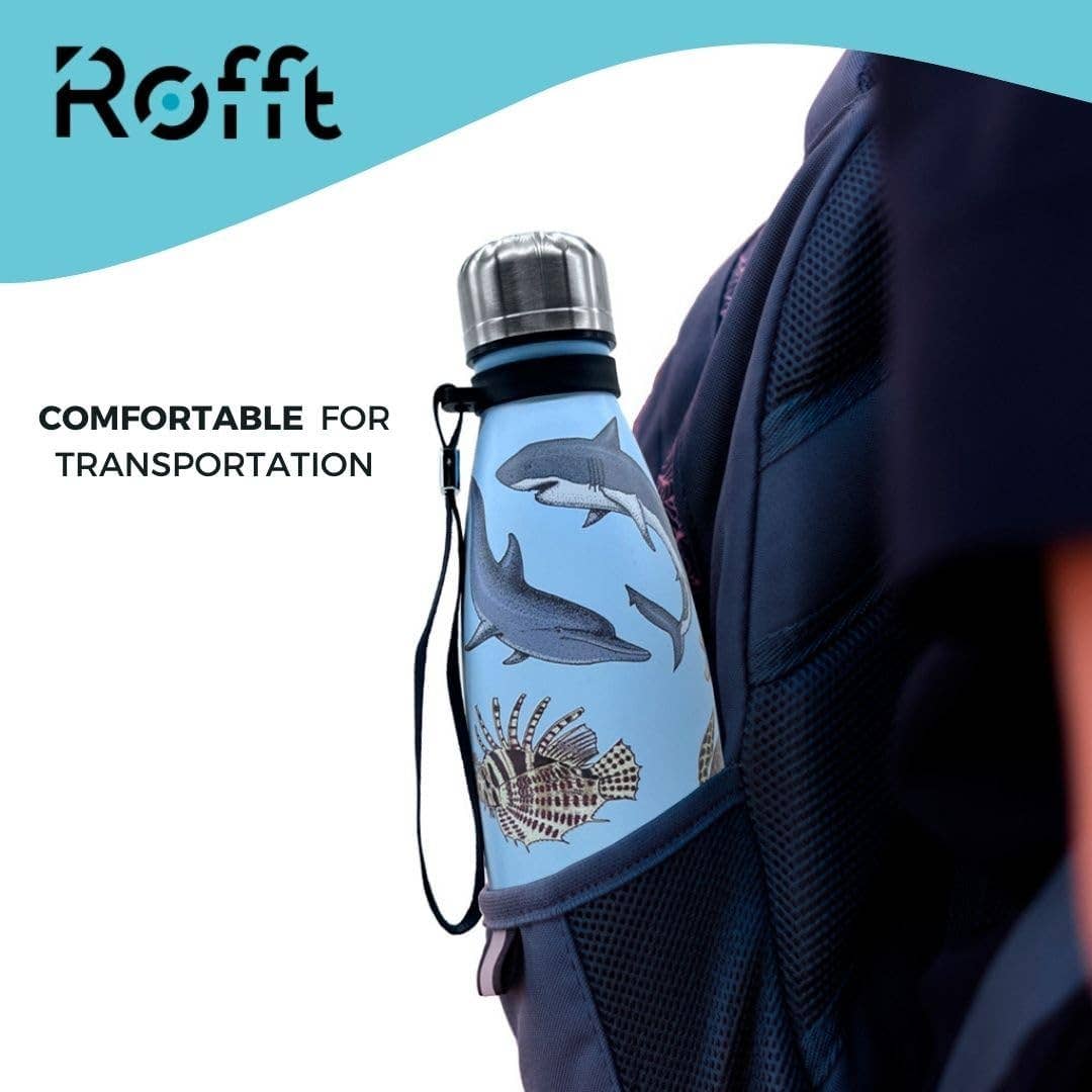 ROFFT USA LLC - Wholesale Water Bottle - 20 oz Insulated Water Bottle - Leak Proof, Stainless Steel, Thermo Bottle for Hot and Cold Drinks, Double Wall Insulation, Portable Water Flask for Travel, Outdoor17