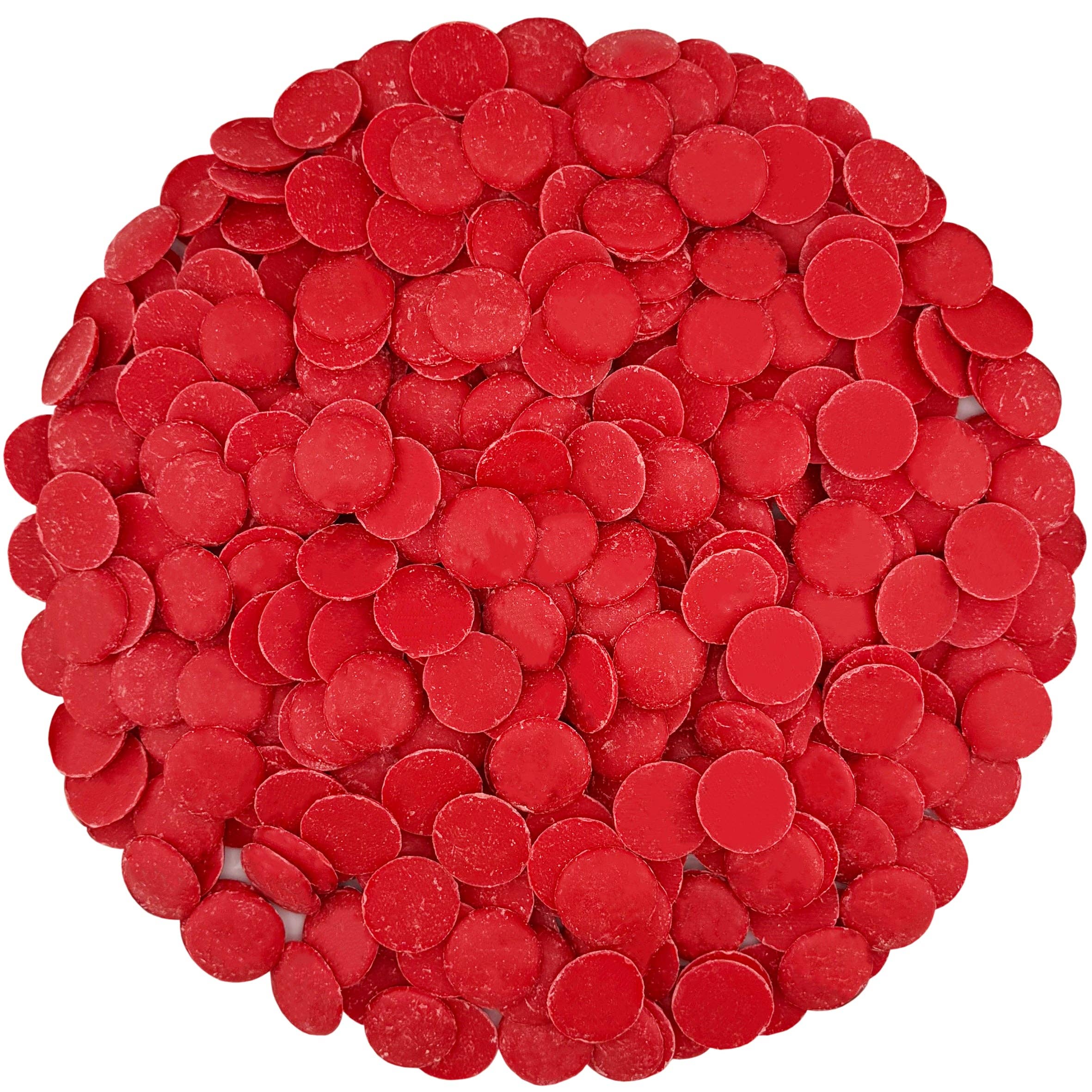 First Choice Candy - Wholesale Chocolate - RED COLOR CHOCOLATE MELTING WAFERS0