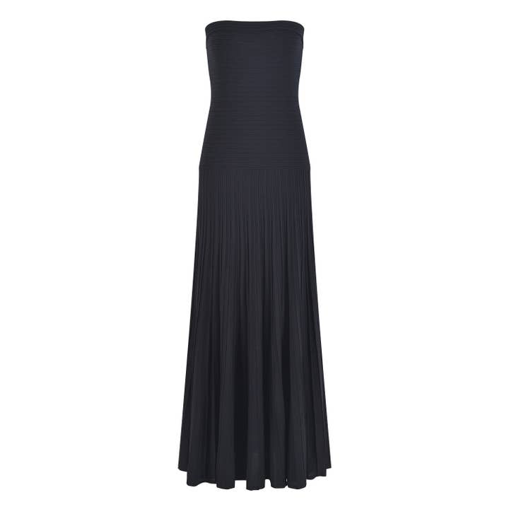 Productseeker - Vente Robe – femme - Robe plissée d'été verte style western chic à épaules dénudées1