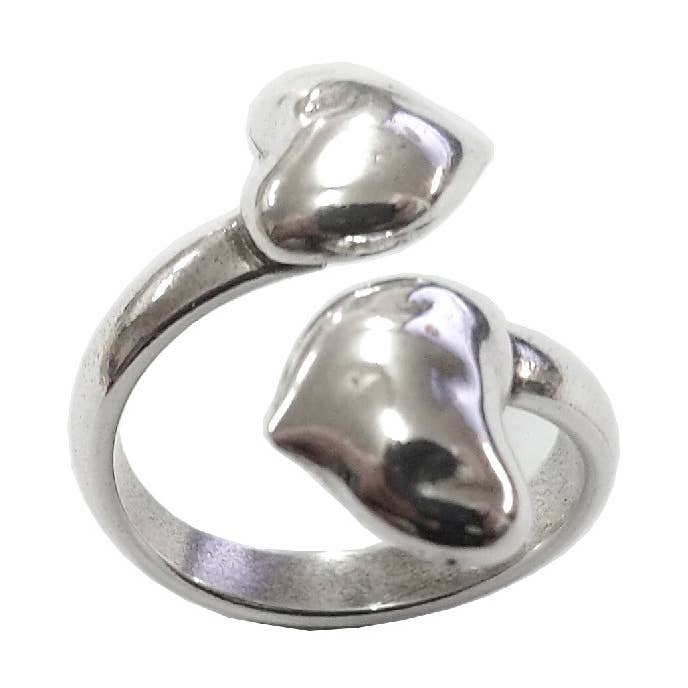 Bague coeur oblique 2 pour la vente par Andrea Nieto Jewels