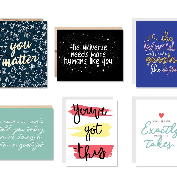 Bemoedigende woorden, wenskaartenset of enkel - Set #2 voor wholesale door Oh, Hello Paper & Gifts