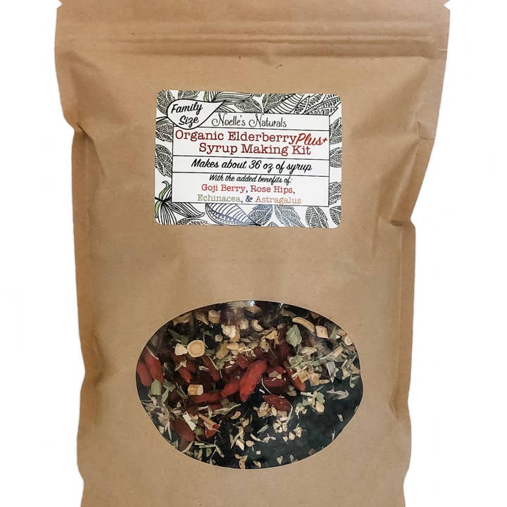 Kit per sciroppo Elderberry Plus+, formato famiglia, 50 oz per la vendita all'ingrosso da parte di Noelle’s Naturals