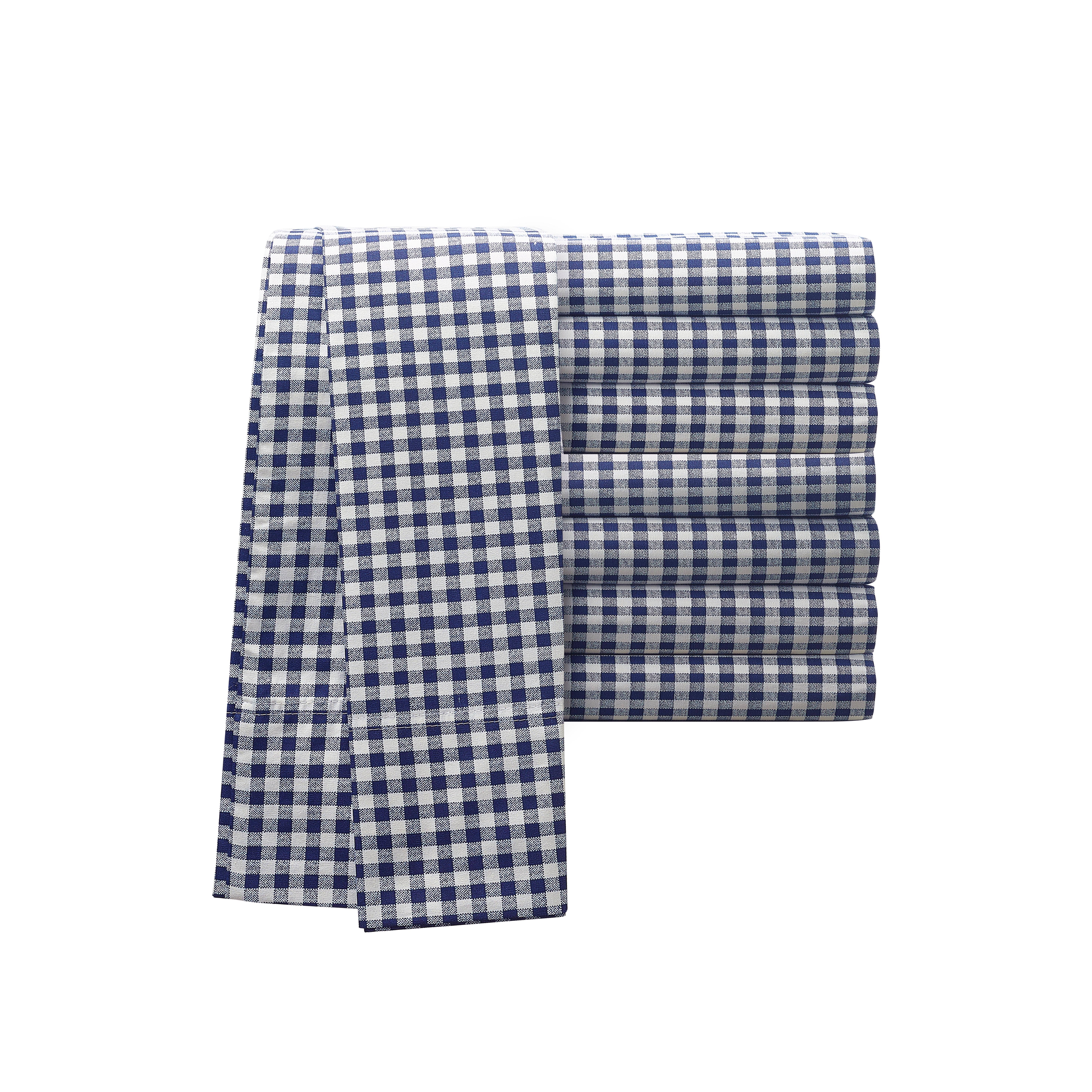 Peking Handicraft - Wholesale Sheet Set - GINGHAM PRT SHEET SET NAVY - Laurel & Mayfair1