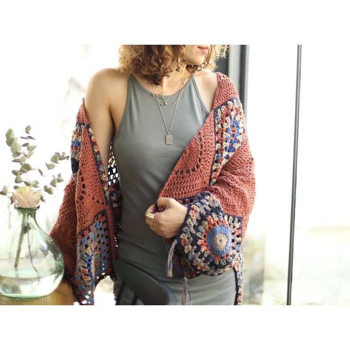 miglo - Wholesale Cardigan - Women's - Cardigan, Bohemian, Hippie, Woman, Terracotta, Khaki, Cool,