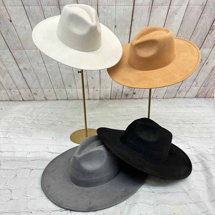 Best seller Fashion Classic Wide Brim Suede Primium Hat for wholesale by Queens INC