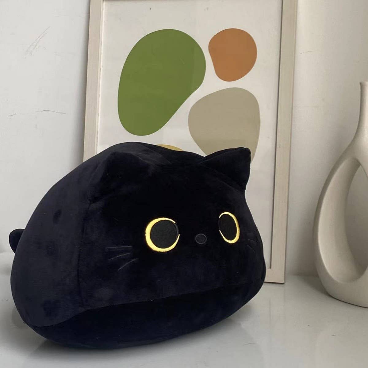 CUTE BLACK CAT PLUSH TOY PILLOW_CWMM0862 for wholesale on Faire2