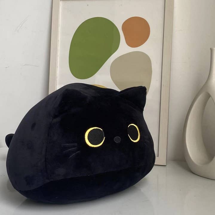 CUTE BLACK CAT PLUSH TOY PILLOW_CWMM0862 for wholesale on Faire2