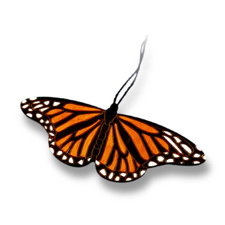 Wood Monarch Ornament for wholesale by Brave Wimp