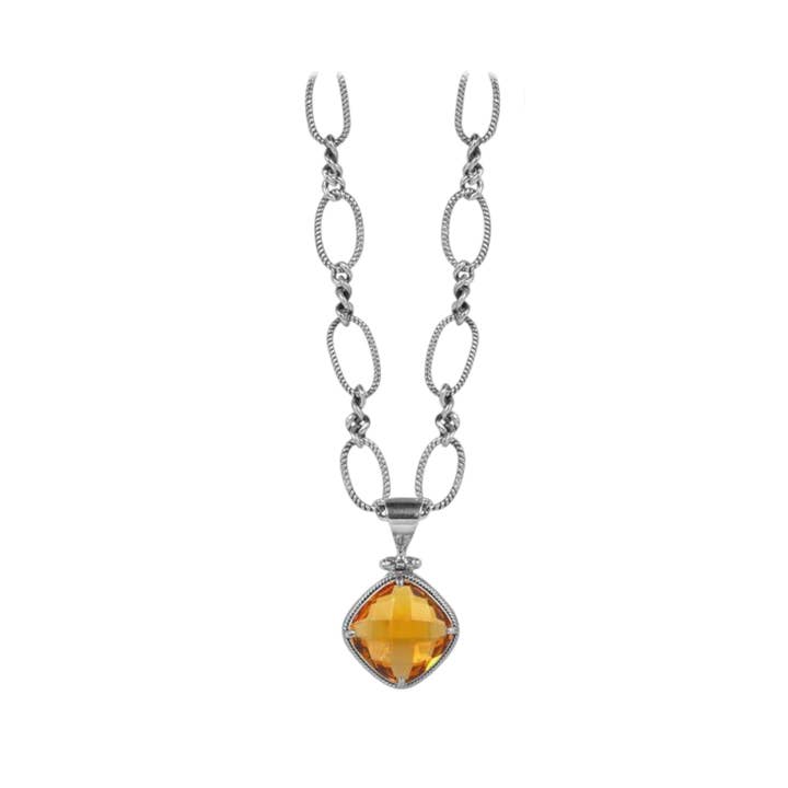 Sterling Silver & Citrine Necklace – Kamaron Bali for wholesale by Kamaron Bali
