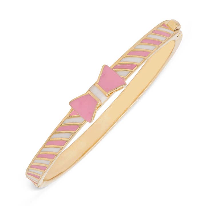 Striped Bow Bangle for wholesale by Lily Nily
