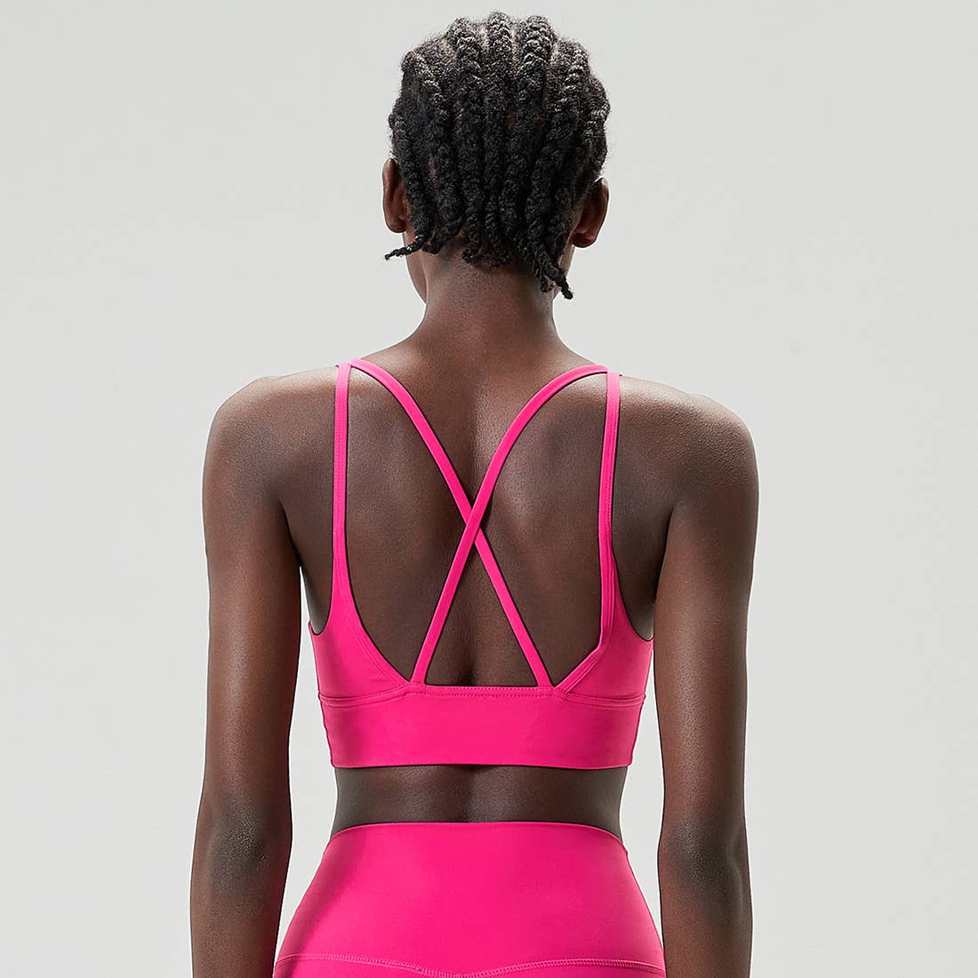 Sodalemon - Wholesale Sports Bra - Women's - Cross Back High Support Yoga Top Fitness Sport Bra7