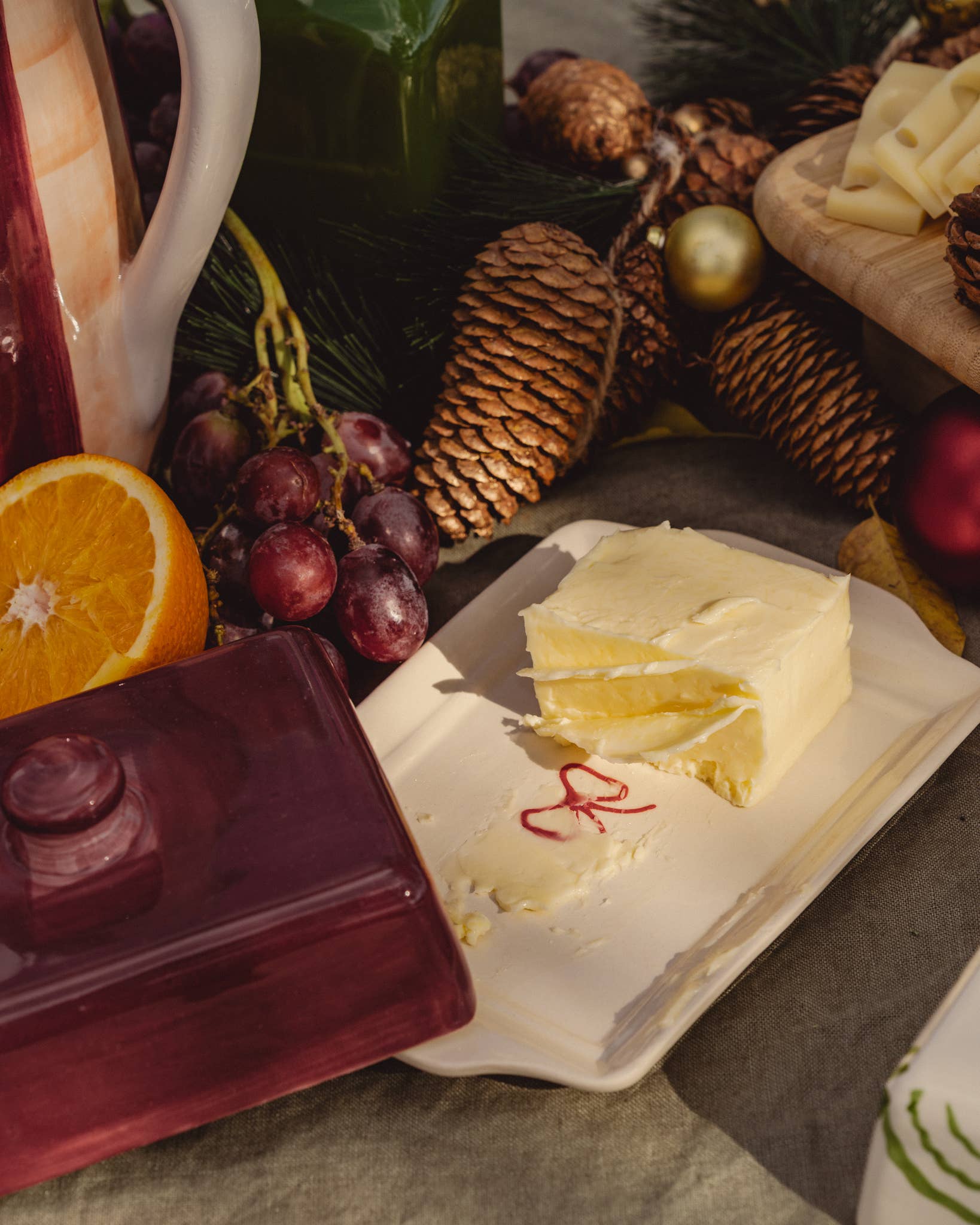 Alfar Tierra Cocida - Wholesale Butter Dish - Burgundy Ceramic Butter Dish – Handmade Holiday Gift - Noell2