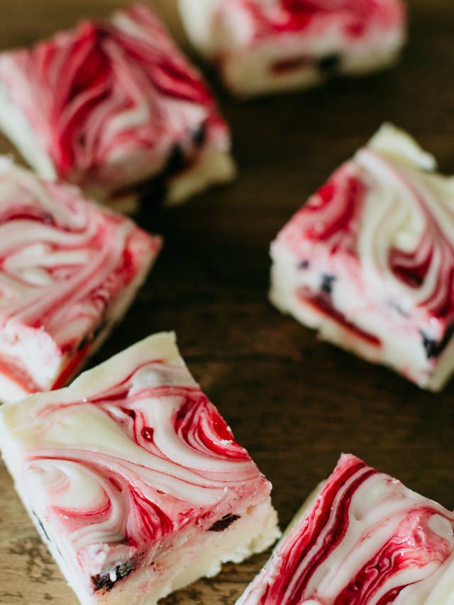 Triple Berry Cheesecake Fudge 8oz for wholesale by That Fudge Place