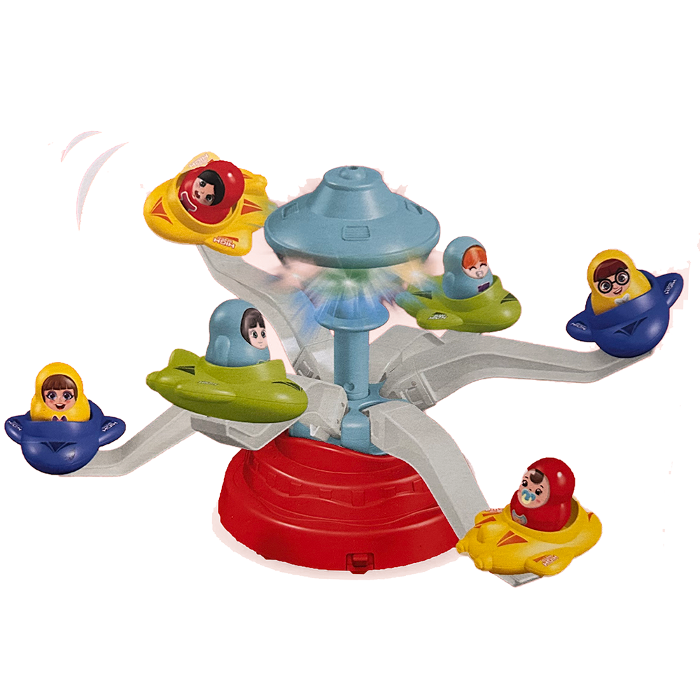 Texas Toy Distribution - Wholesale Classic Toy - Kids - Amusement Park Rotating Airplane Toy with Lights and Music1