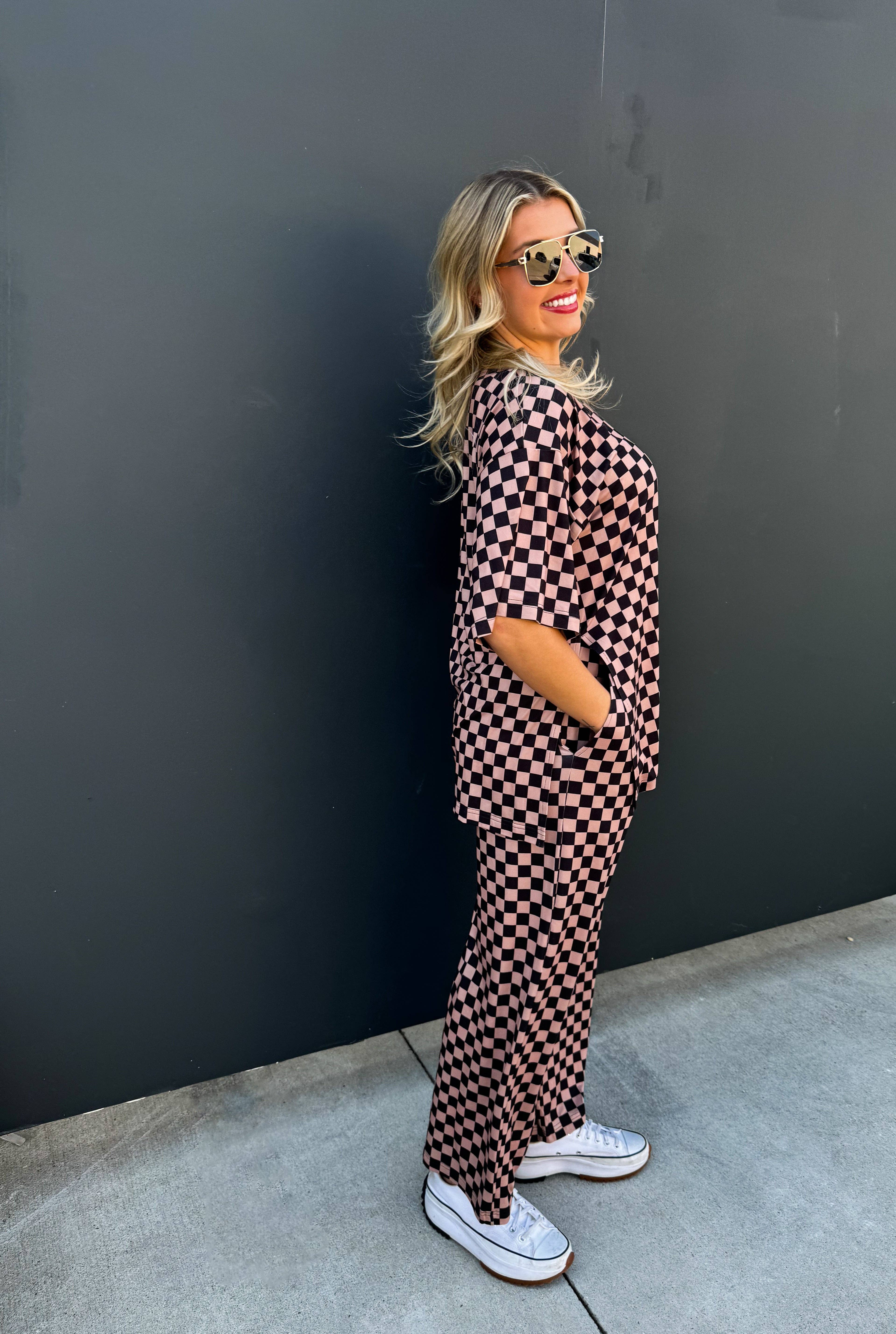 BLAKELEY - Vente Pantalon – femme - PANTALON À CARREAUX AUDACIEUX - NEUTRES4