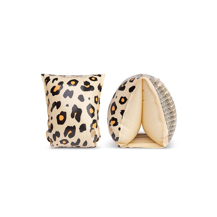 Beige Swim Essentials | Manguitos de natación beige con estampado safari para bebés de 0 a 2 años de venta al por mayor en Faire2