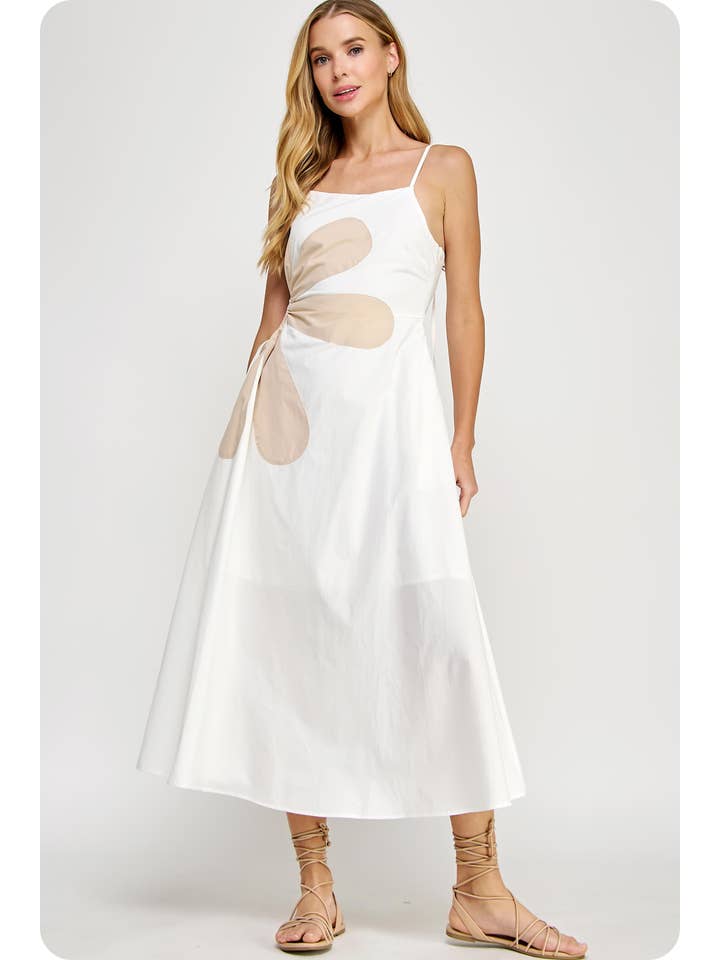 Strut & Bolt - Wholesale Dress - Women's - Sleeveless Side Cut-Out Flower Detail Midi Dress18