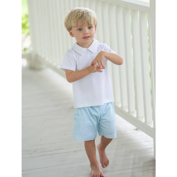 Bows & Flowers set met shirt en korte broek voor jongens Pima Cotton voor wholesale door Marco and Lizzy