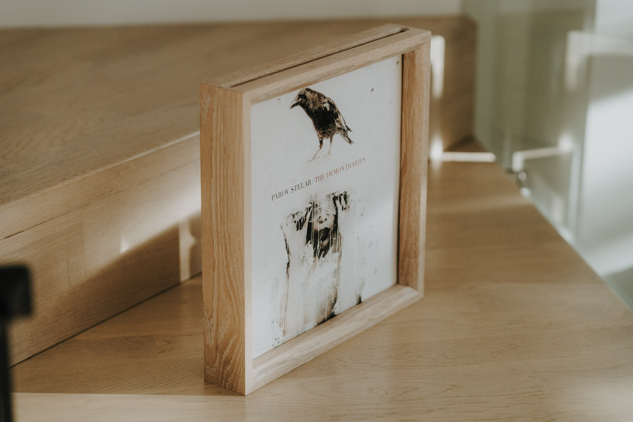 PromiDesign - Wholesale Wall Accent - Oak Vinyl Record Frame for 12-Inch LP Wall or Shelf Display5