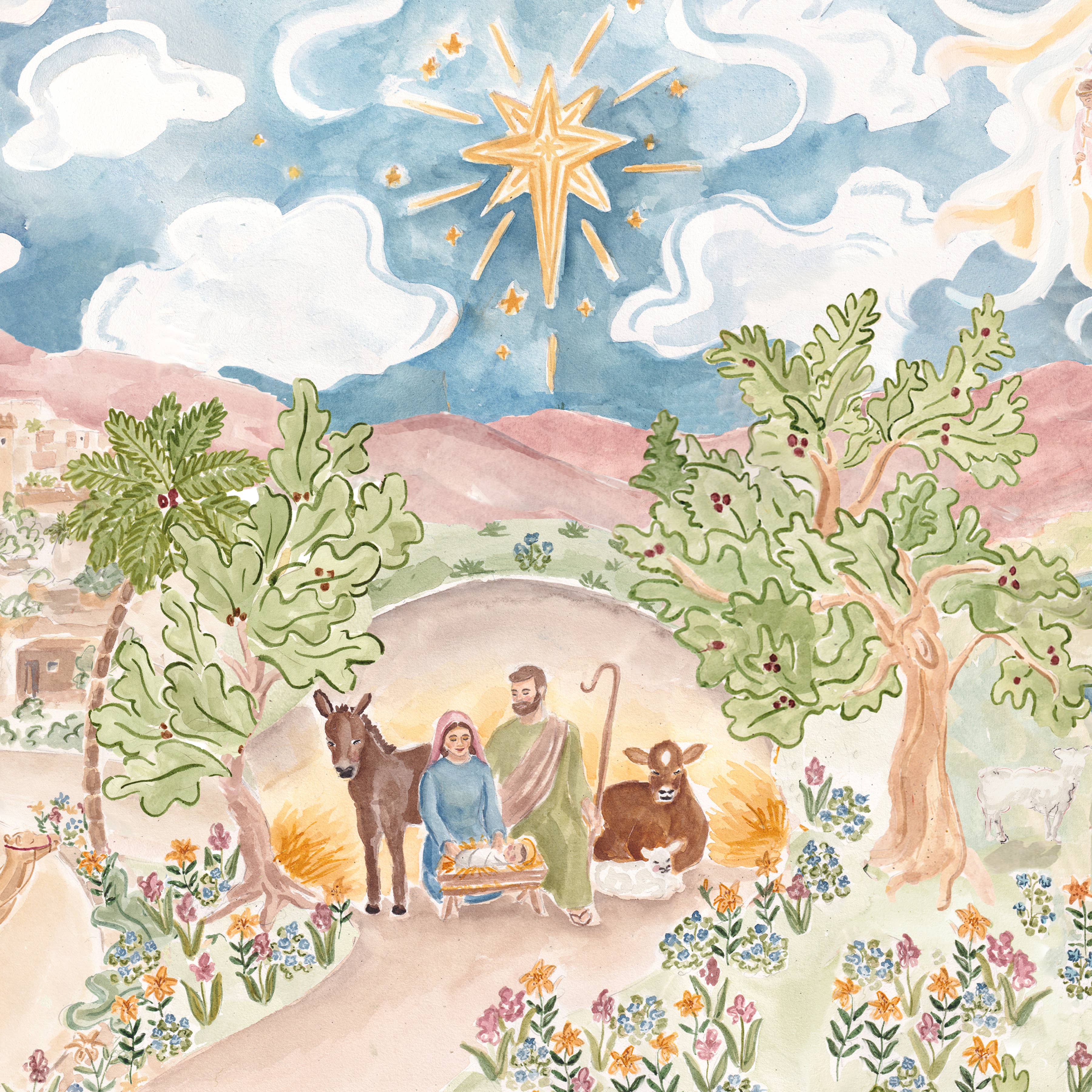 The Illustrated Life - Wholesale Flat Wrap - Christmas Tapestry Gift Wrap3