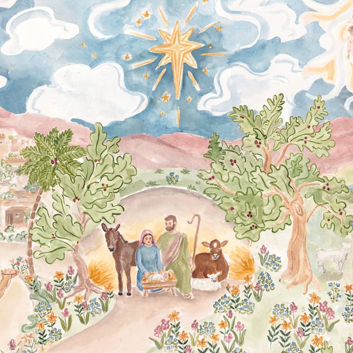 The Illustrated Life - Wholesale Flat Wrap - Christmas Tapestry Gift Wrap3