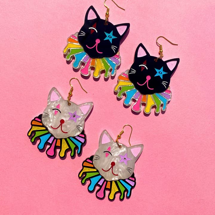 No Guts No Glory Jewelry + Co - Wholesale Dangle Earrings - Clown Kitties0
