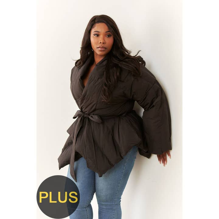 Ariel USA - Wholesale Jacket - Women's - Chic Flare Puffer Wrap for Bold Looks
