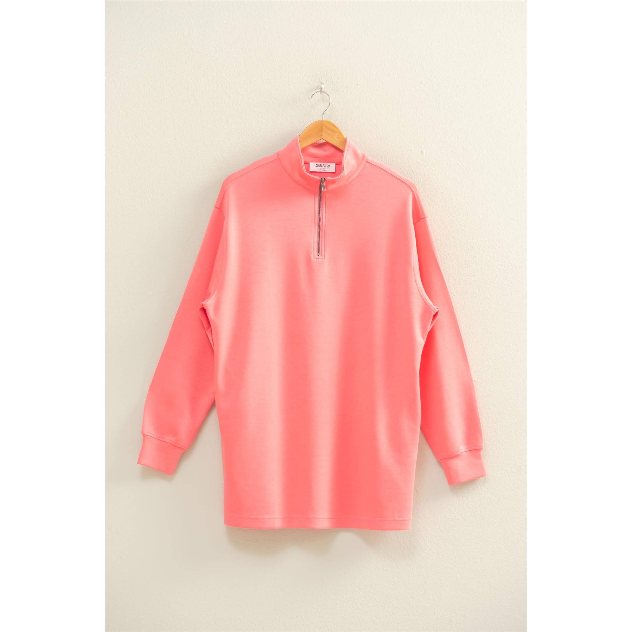 HYFVE - Wholesale Dress - Women's - Double Knit Half Zip Up Long Sleeve Mini Dress23