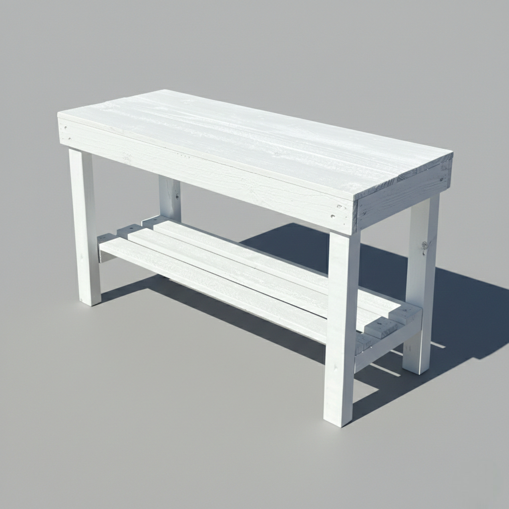 Intrinsic Haven - Wholesale Bench - Farmhouse Rustic 1-Shelf Entryway Bench4