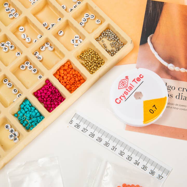 Catwalk 669 – Großhandel Bastelset – SCHMUCKSET NAME IT BASIC MULTICOLOR, orange, türkis