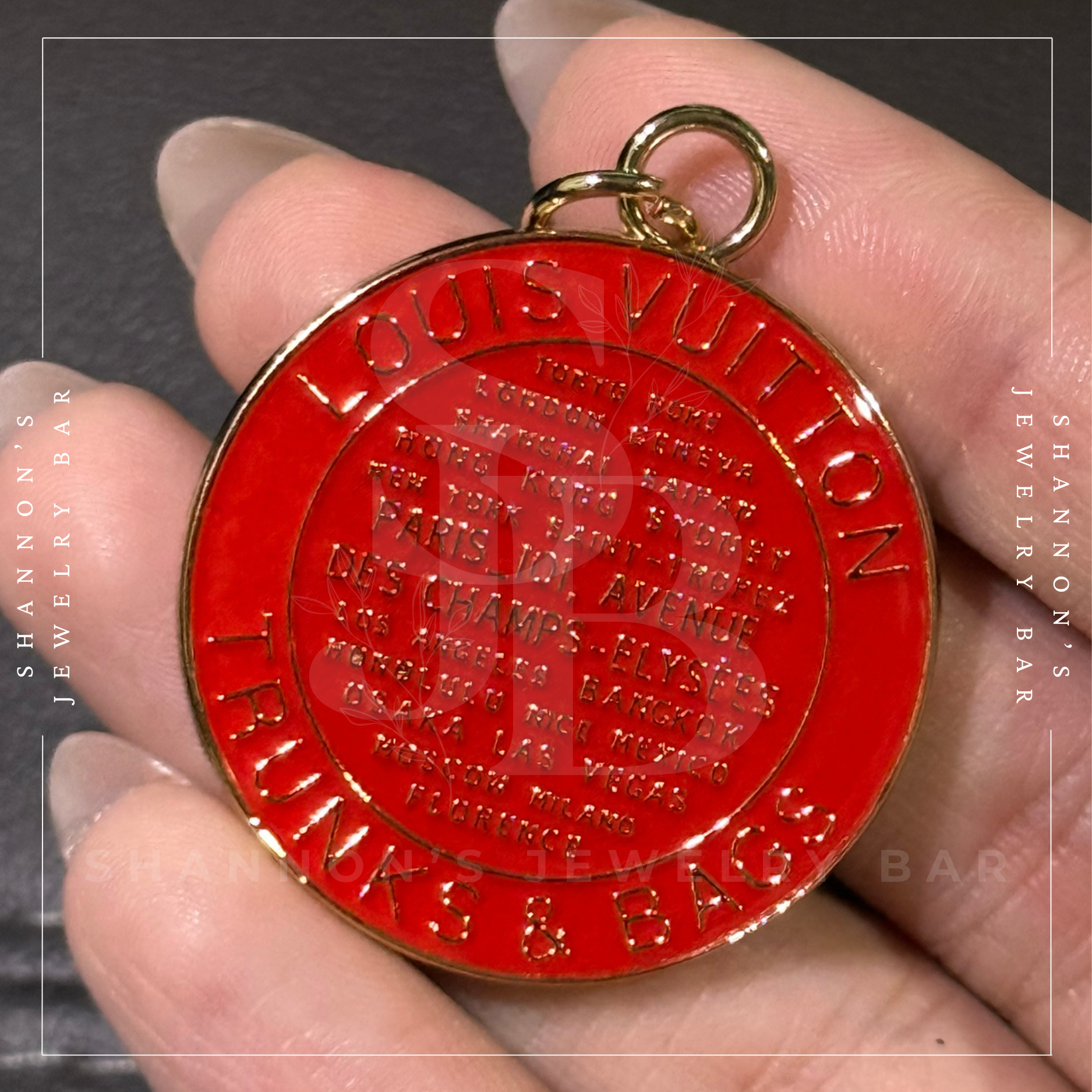 Shannon's Jewelry Bar - Wholesale Individual Charm/Pendant - Louis Vuitton Charm Zipper Pull LV Enamel Trunks & Bags Tag2