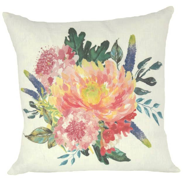 Floral/Nature/ Bouquet Linen Pillow for wholesale by Ox Bow Decor