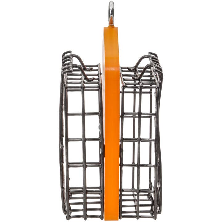 Birds Choice - Wholesale Bird Feeder - Suet Feeder for Two Cakes in Orange Recycled Plastic2