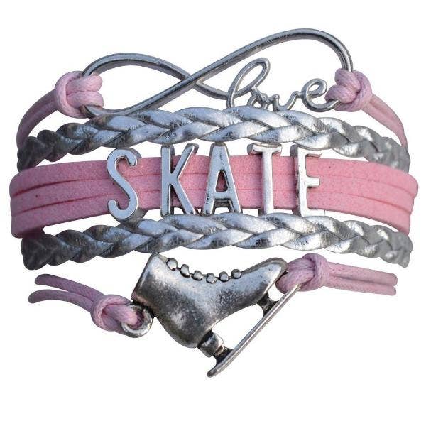 Sportybella - Wholesale Charm/Dangle Bracelet - Girls Figure Skating Infinity Bracelet
