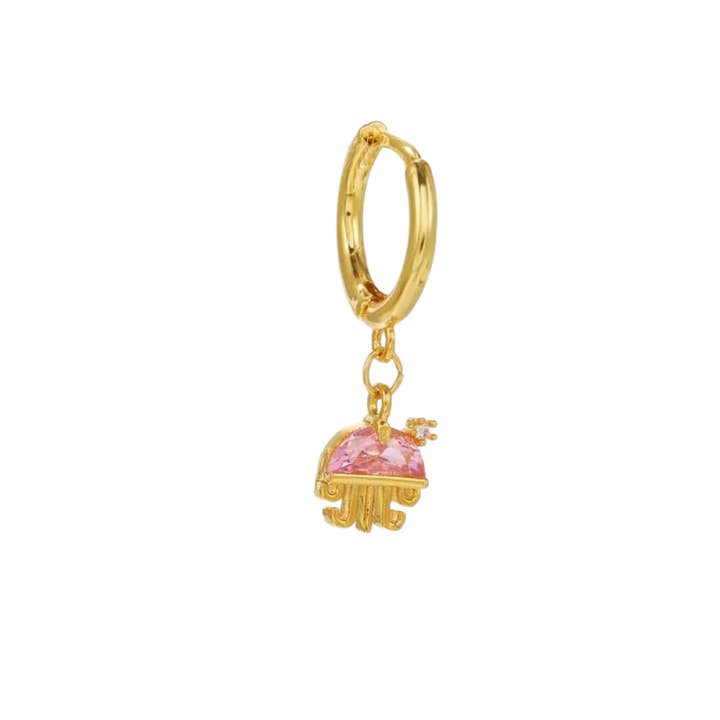 Pink jellyfish earring for wholesale by Rosies