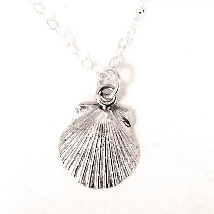Mini Scallop Necklace for wholesale by Moon Compass Studio