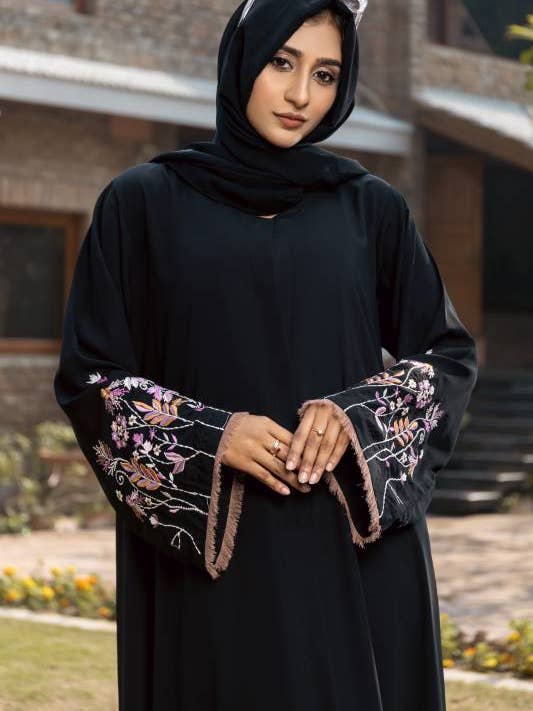 Flerfärgad Aafrozah svart abaya för wholesale på Faire3